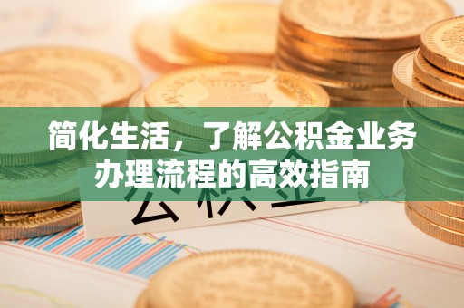 兰州简化生活，了解公积金业务办理流程的高效指南